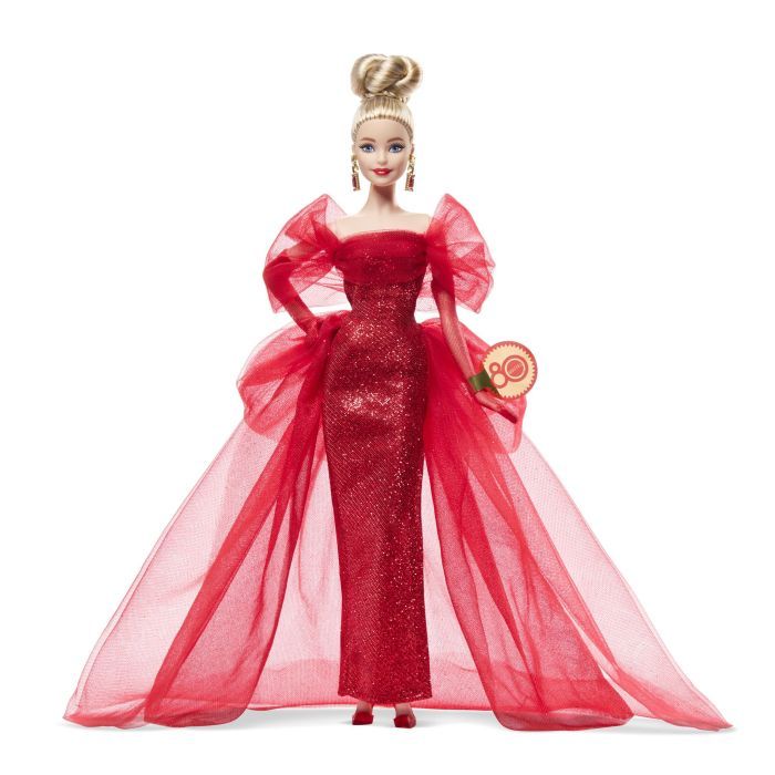 Лялька Barbie колекційна Signature Ruby Red 80-та річниця (JBJ17) зображення 2