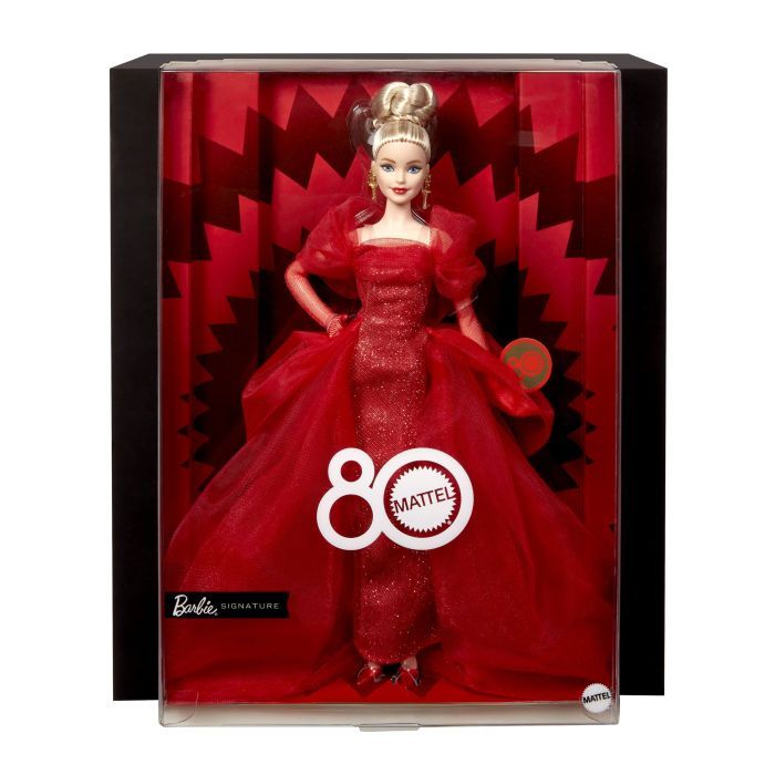 Лялька Barbie колекційна Signature Ruby Red 80-та річниця (JBJ17) зображення 6