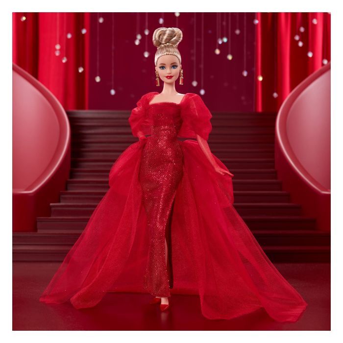 Лялька Barbie колекційна Signature Ruby Red 80-та річниця (JBJ17) зображення 7
