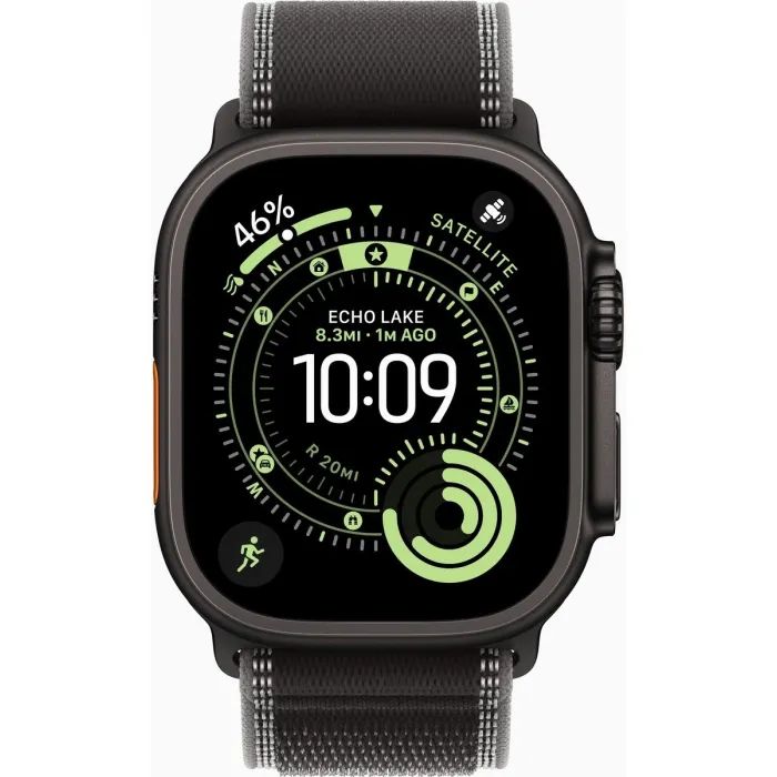 Смарт-годинник Apple Watch Ultra 3 GPS + Cellular 49mm Black Titanium Case with Black/Charcoal Trail Loop - M/L (MF1H4QP/A) зображення 2