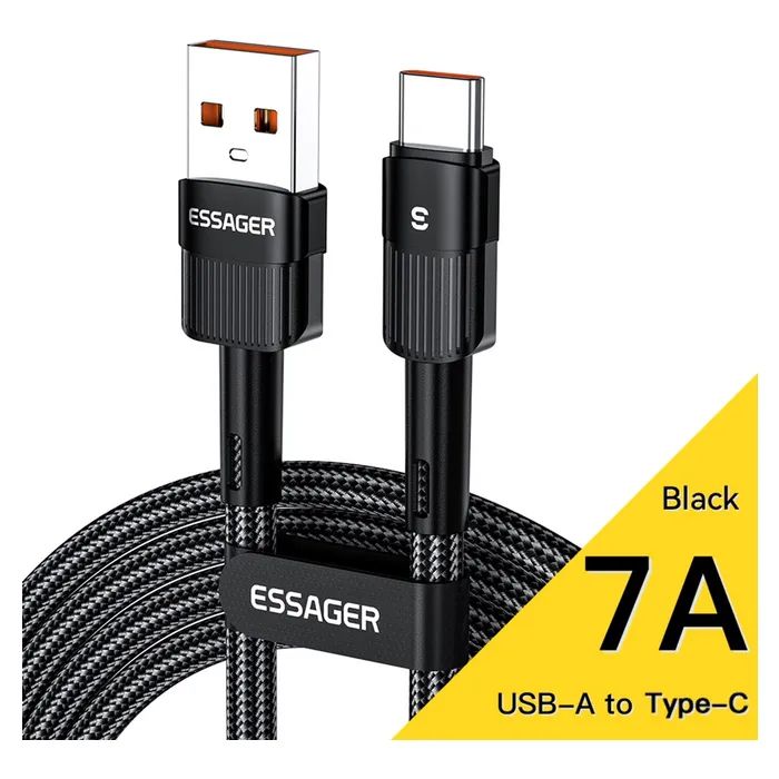Дата кабель USB 2.0 AM to USB-C 3.0m 7A black Essager (EXCT-XCC01)