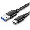 Дата кабель USB 3.0 AM to USB-C 1.5m 3A US184 black Ugreen (20883)