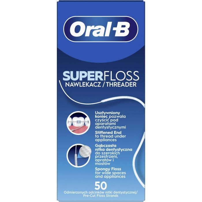 Зубна нитка Oral-B SuperFloss 50 шт. (8700216538961) зображення 2 Зубна нитка Oral-B SuperFloss 50 шт. (8700216538961) зображення 2