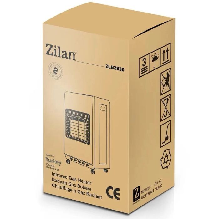 Газовий обігрівач Zilan ZLN2830, 4200Вт, витрата газу: 300 г/год (ZLN2830) зображення 2