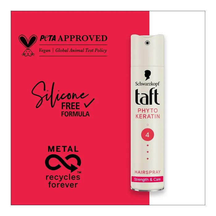 Лак для волосся Taft Phyto Keratin 4 250 мл (9000100336376) зображення 6