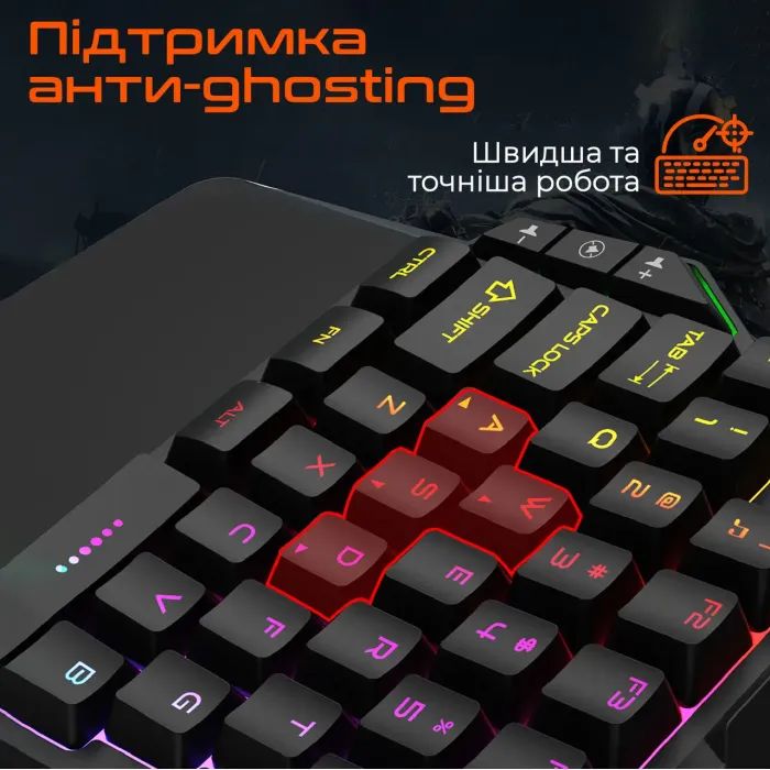 Клавіатура Meetion KB015 USB Black/Orange (MT-KB015-A) зображення 4
