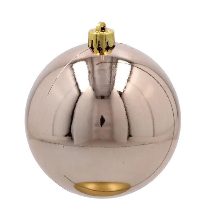 Елочная игрушка Chomik пластикові кульки 4 шт, 10 см, шампань (5900779893917_2) изображение 2