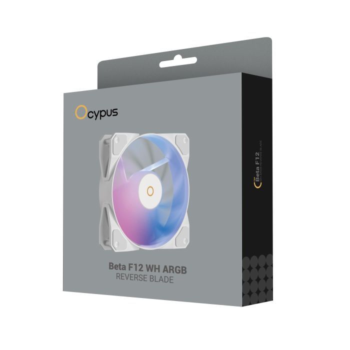 Кулер для корпуса OCYPUS BETA F12 WH ARGB REVERSE BLADE (BETA-F12-WH1AM01X-GL) изображение 4