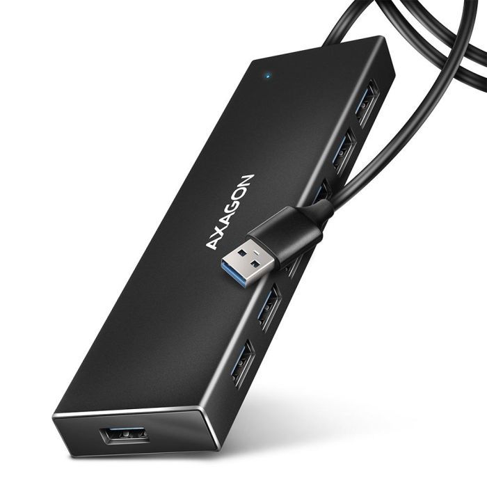 Концентратор AXAGON USB 3.1 to 7xUSB 3.0 black (HUE-F7A)