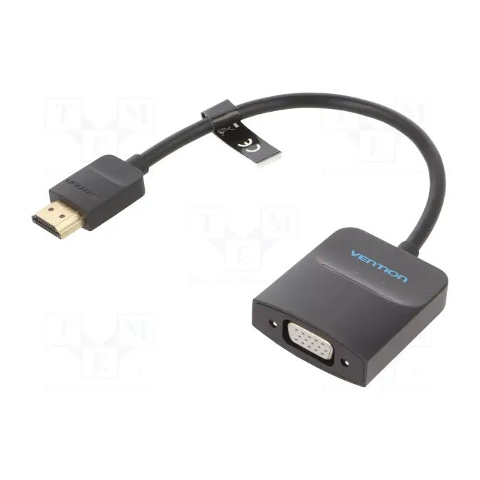 Перехідник HDMI M to VGA F 0.15m black Vention (42154)