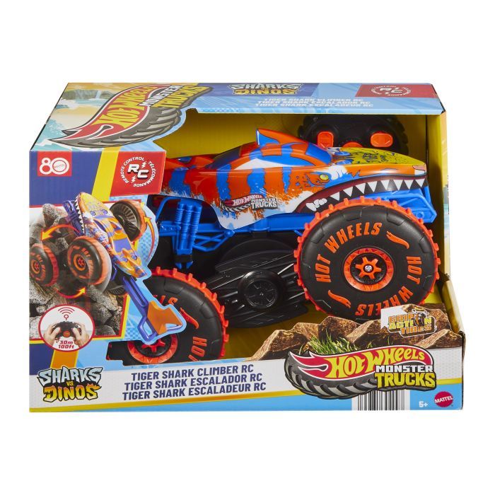 Радиоуправляемая игрушка Hot Wheels Автомодель Monster Trucks Tiger shark climber 1:15 (JFR39) изображение 5