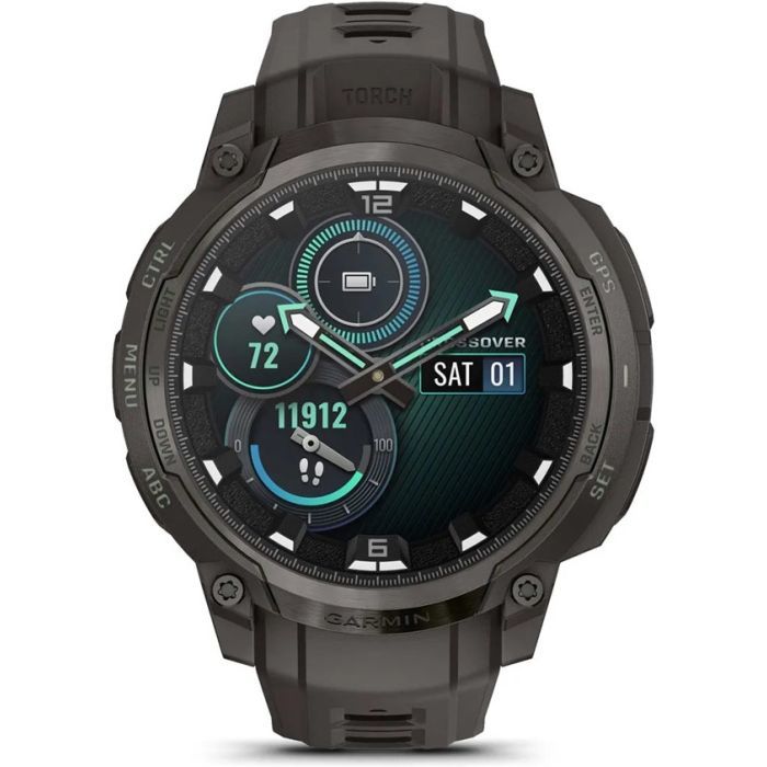 Смарт-часы Garmin Instinct Crossover AMOLED, Charcoal Grey/Charcoal Grey, GPS смарт-годинник (010-03398-00) изображение 2