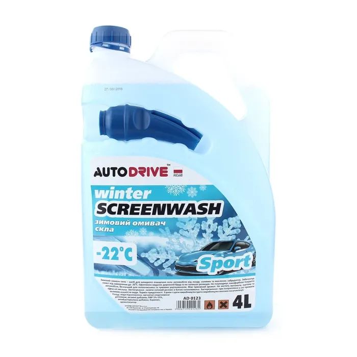 Омивач автомобільний AUTO DRIVE Drive Winter Screenwash Sport -22 °C, 4л (AD0123)