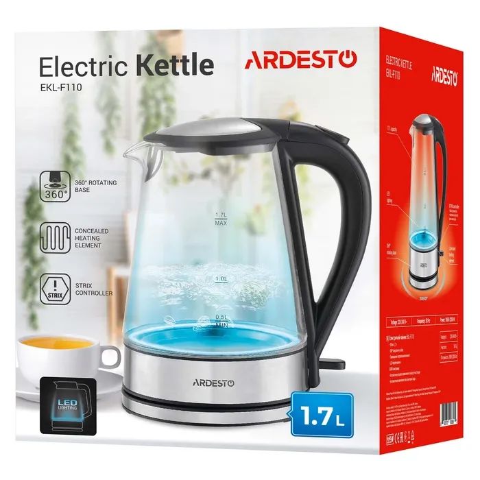 Електрочайник Ardesto EKL-F115 зображення 6