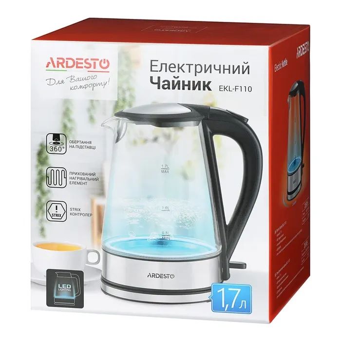 Електрочайник Ardesto EKL-F115 зображення 7