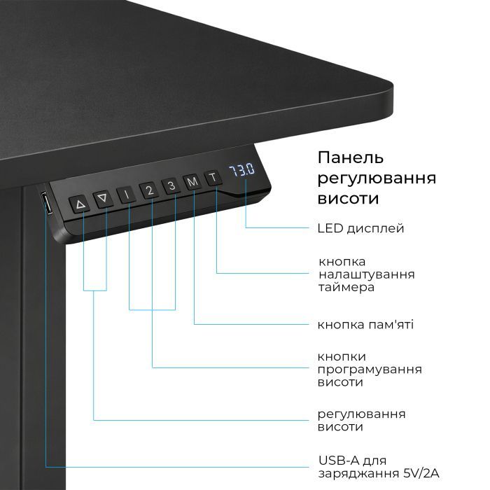 Комп'ютерний стіл OfficePro ODE1880W White (ODE1880W) зображення 7