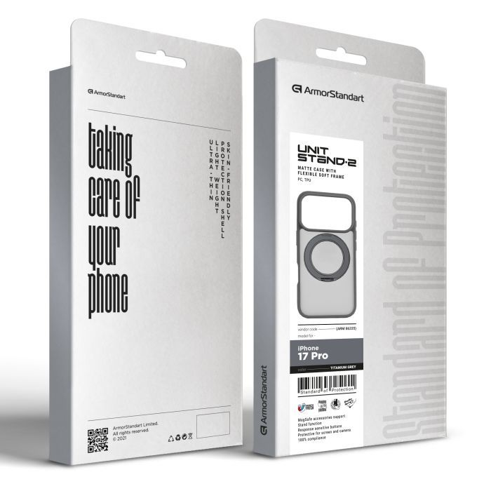 Чехол для мобильного телефона Armorstandart Unit Stand2 Apple iPhone 17 Pro Orange (ARM86626) изображение 3