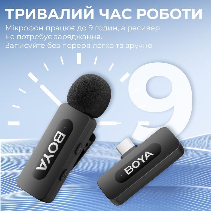 Микрофон Boya BY-V10 Type-C Black (BY-V10) изображение 9