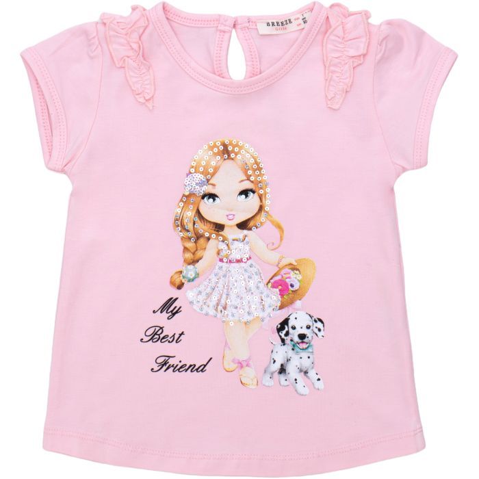 Набор детской одежды Breeze с девочкой (14401-104G-pink) изображение 2