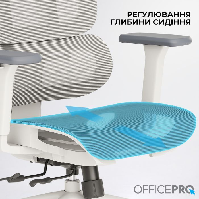 Офісне крісло OfficePro Skyline OC680-W-LG-LG (OC680-W-LG-LG) зображення 11
