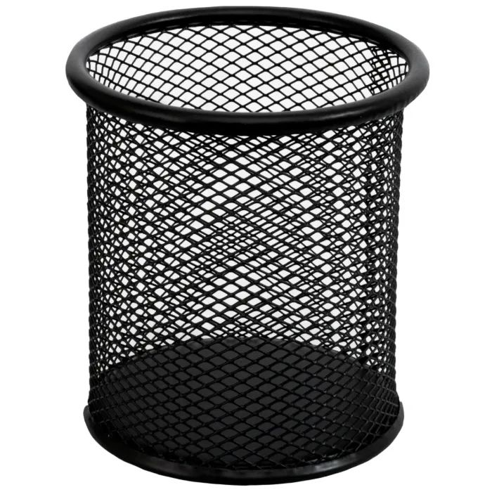 Подставка для ручек H-Tone круглая металлическая, 9 х 10 см, черная (JJ41205)