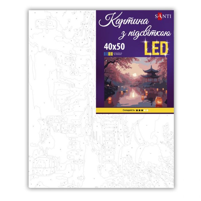 Картина по номерам Santi Таємнича Японія 40х50 см LED підсв (956643) изображение 2