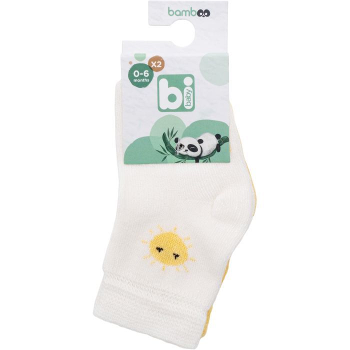 Носки детские Bibaby с солнышком (68384-6-12-yellow)
