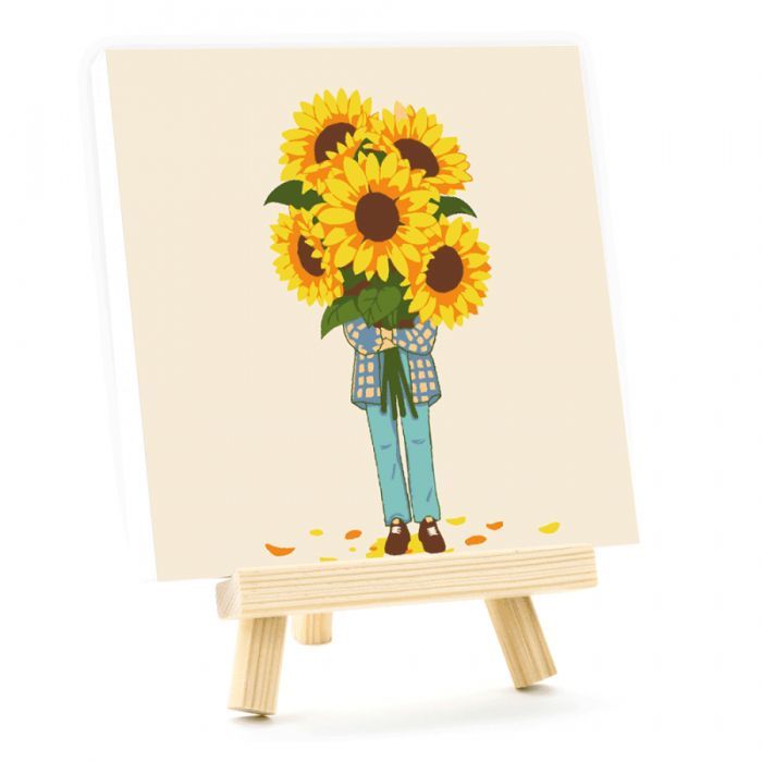 Картина по номерам Rosa В обіймах сонця, 15х15см, з мольбертом (4823098548607) изображение 2