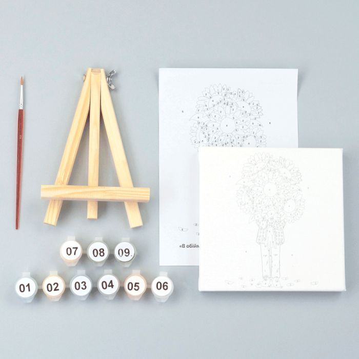 Картина по номерам Rosa В обіймах сонця, 15х15см, з мольбертом (4823098548607) изображение 3