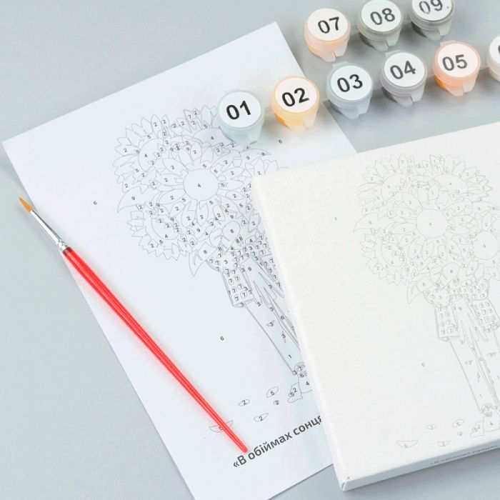 Картина по номерам Rosa В обіймах сонця, 15х15см, з мольбертом (4823098548607) изображение 4