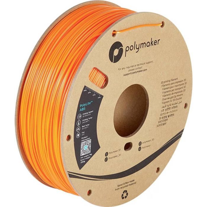 Пластик для 3D-принтера Polymaker ABS POLYLITE 1,75mm 1kg ORANGE (PE01009)