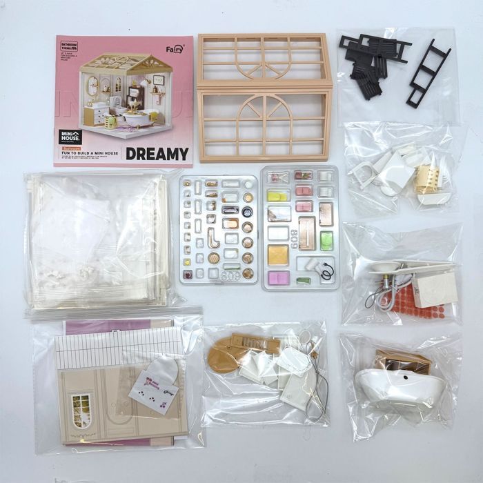 Конструктор Mini House румбокс серії Інтер'єр – Ванна кімната (світло) (8009) зображення 7