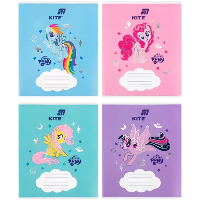 Зошит Kite My Littke Pony, 12 аркушів, коса лінія (LP26-235)