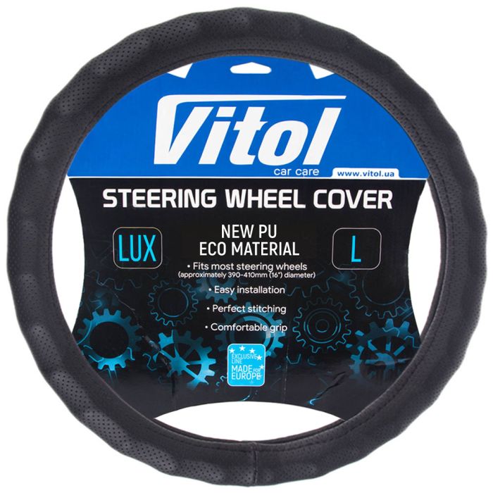 Чохол на руль VITOL L чорн (VLOD-NPU892 BK L)