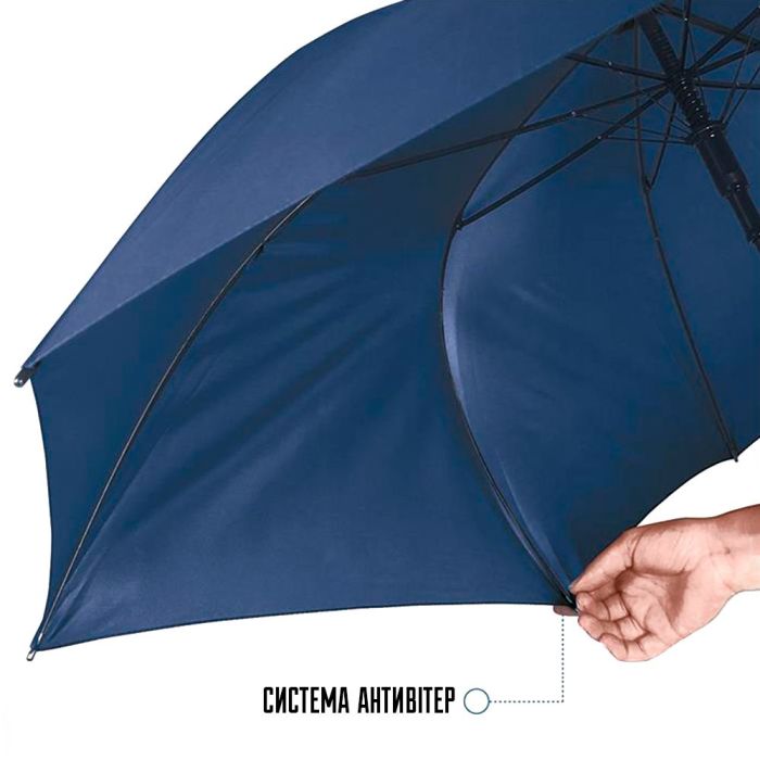 Зонт Perletti Reflecting тростина, з системою антивітер, чорна (P96014-01) изображение 6