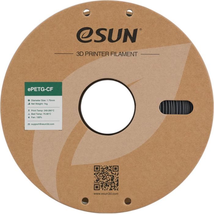 Пластик для 3D-принтера eSUN ePETG-CF 1,75mm 1kg BLACKISH GREEN (EPETG-CF-P175BG1) зображення 2