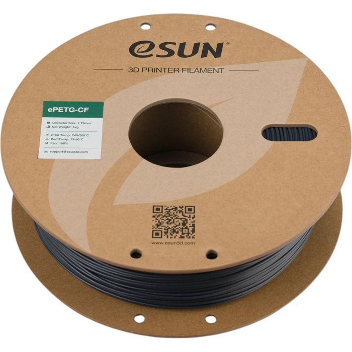 Пластик для 3D-принтера eSUN ePETG-CF 1,75mm 1kg BLACKISH GREEN (EPETG-CF-P175BG1) зображення 3