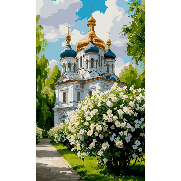 Картина по номерам Santi Храм навесні 30х50 см (955651)