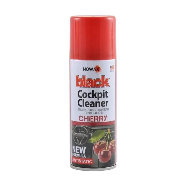 Автополіроль NOWAX BLACK Cockpit Cleaner 200ml, Вишня (NX00207)