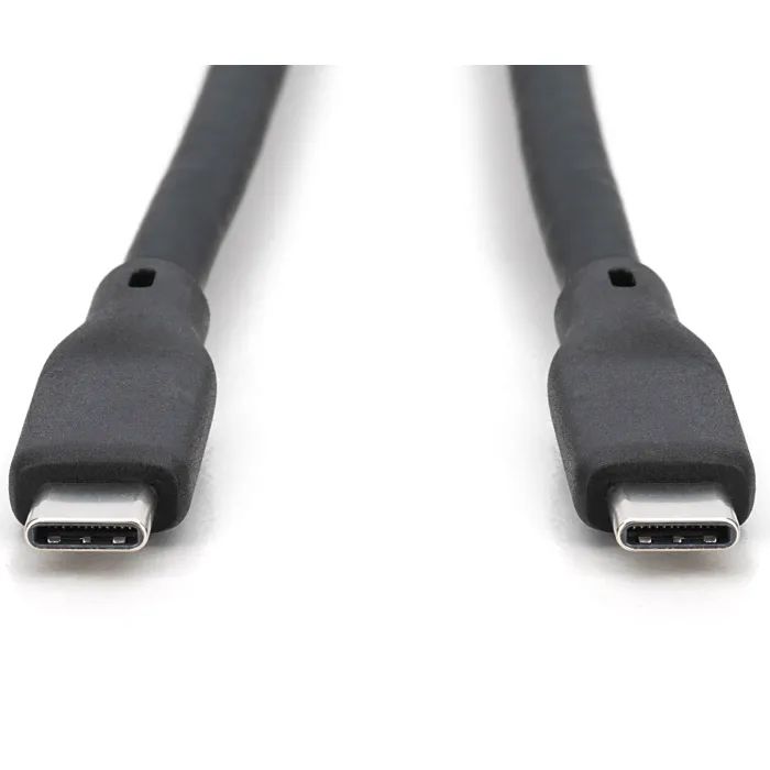 Дата кабель USB-C to USB-C 1.5m USB4 2.0 80G 240W 16K silicone black Digitus (AK-300350-015-S) изображение 2