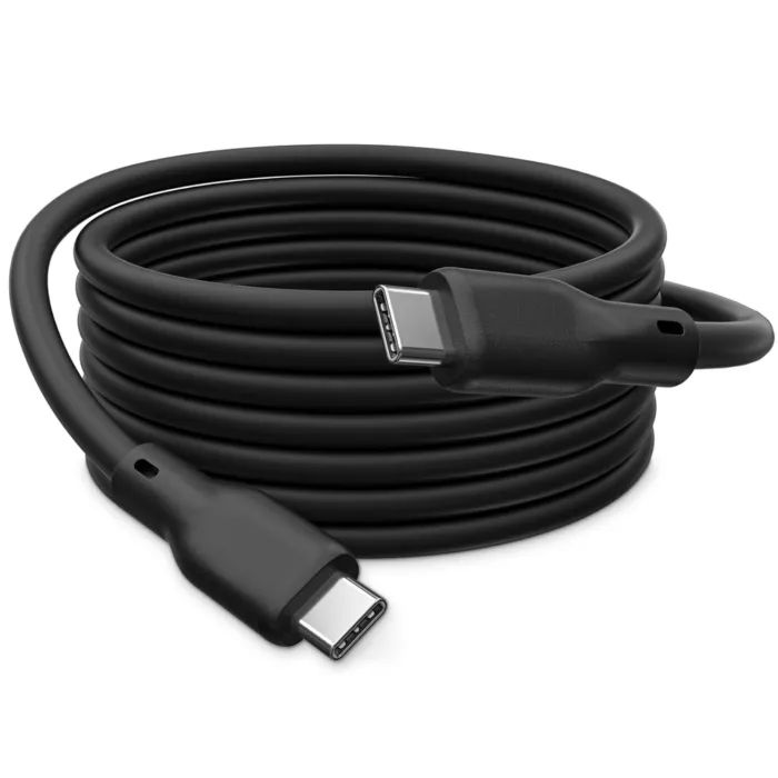 Дата кабель USB-C to USB-C 1.5m USB4 2.0 80G 240W 16K silicone black Digitus (AK-300350-015-S) изображение 3