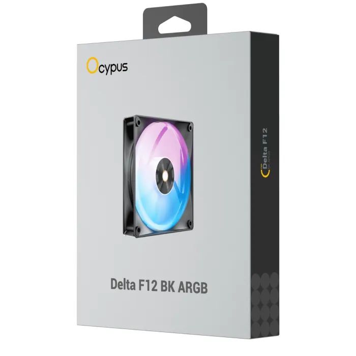 Кулер до корпусу OCYPUS DELTA F12 ARGB чорний (DELTA-F12-BK1AM00X-GL) зображення 7