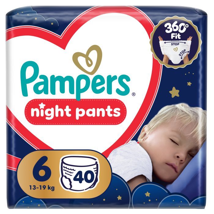 Подгузники Pampers Night Pants Розмір 6 (13-19 кг) 80 шт (8006530320511)