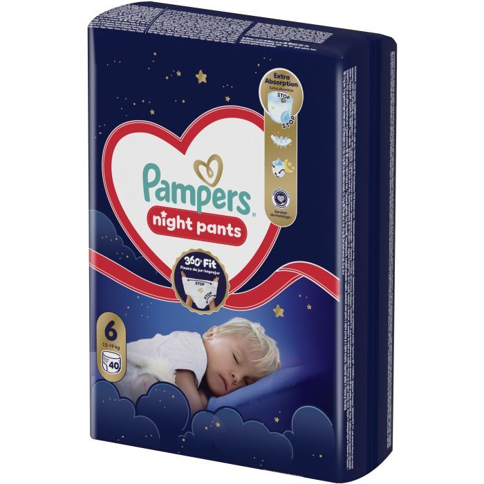Подгузники Pampers Night Pants Розмір 6 (13-19 кг) 80 шт (8006530320511) изображение 2