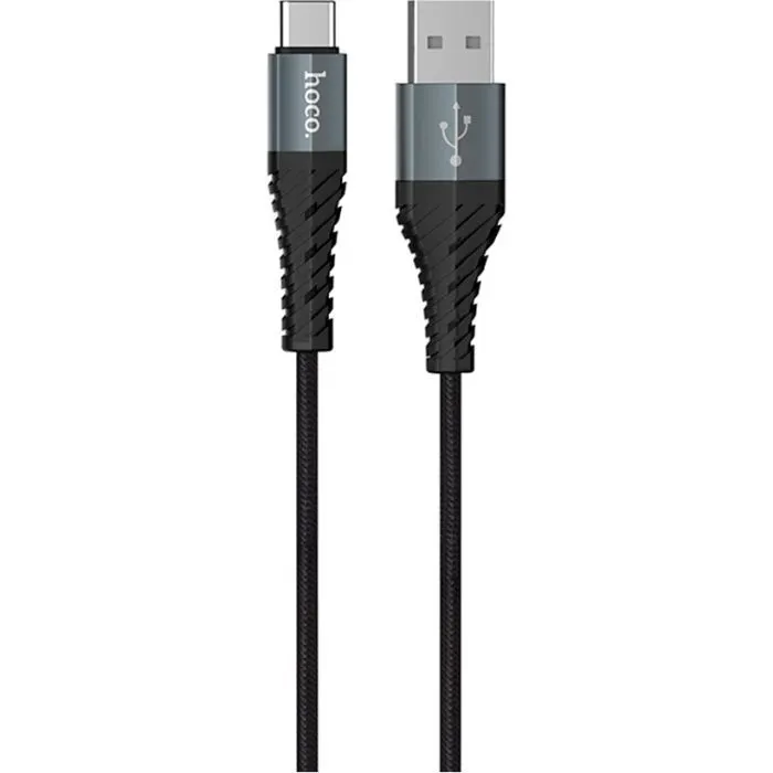 Дата кабель USB 2.0 AM to USB-C 1.0m X38 Cool black HOCO (6931474710567)