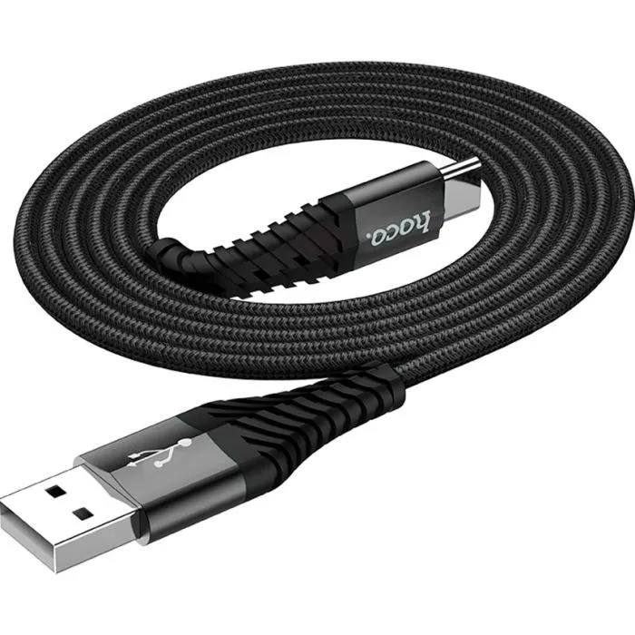 Дата кабель USB 2.0 AM to USB-C 1.0m X38 Cool black HOCO (6931474710567) изображение 2