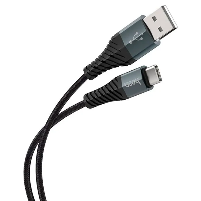 Дата кабель USB 2.0 AM to USB-C 1.0m X38 Cool black HOCO (6931474710567) изображение 3