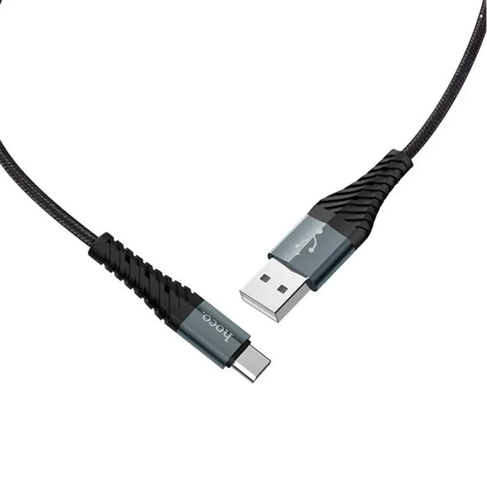 Дата кабель USB 2.0 AM to USB-C 1.0m X38 Cool black HOCO (6931474710567) изображение 4