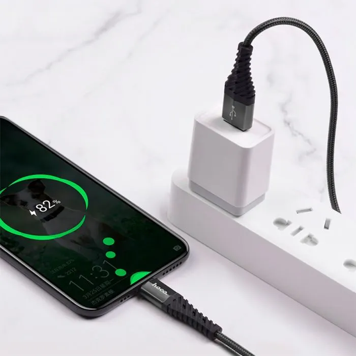 Дата кабель USB 2.0 AM to USB-C 1.0m X38 Cool black HOCO (6931474710567) изображение 8