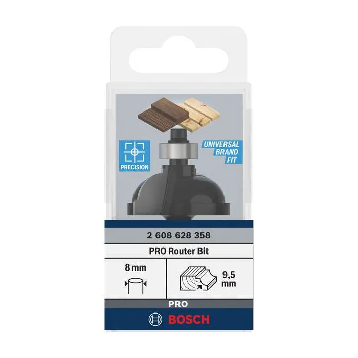 Фреза Bosch Professional, Std S8, профільна F, R9.5, D35, L16.2 (2.608.628.358) зображення 2
